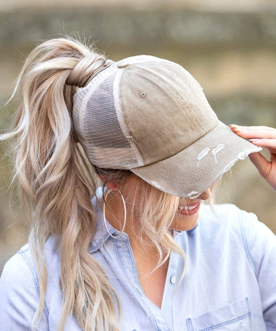 Shaybun High Ponytail Cap - Vintage