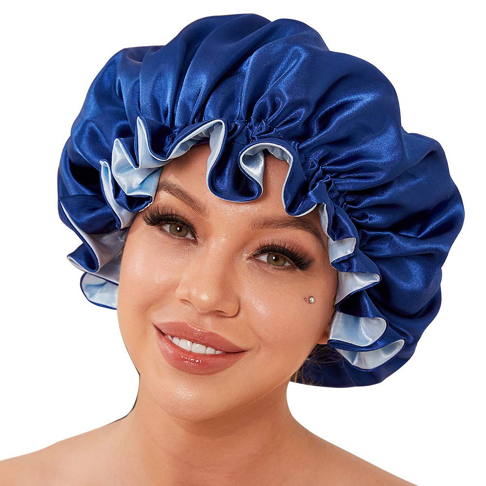 Silk Satin Hair Bonnet for Sleeping - Adjustable and Reversible - ShayBun